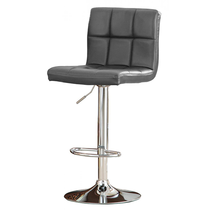 Cubik Pu Bar Stool In Black Or Grey